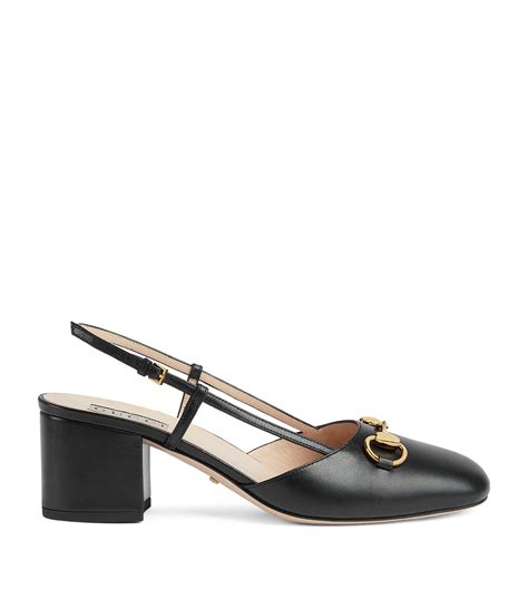 gucci slingback black|gucci slingback horsebit.